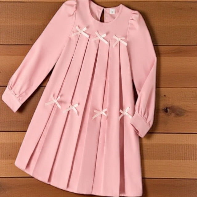 Long-Sleeved  Pink Dress